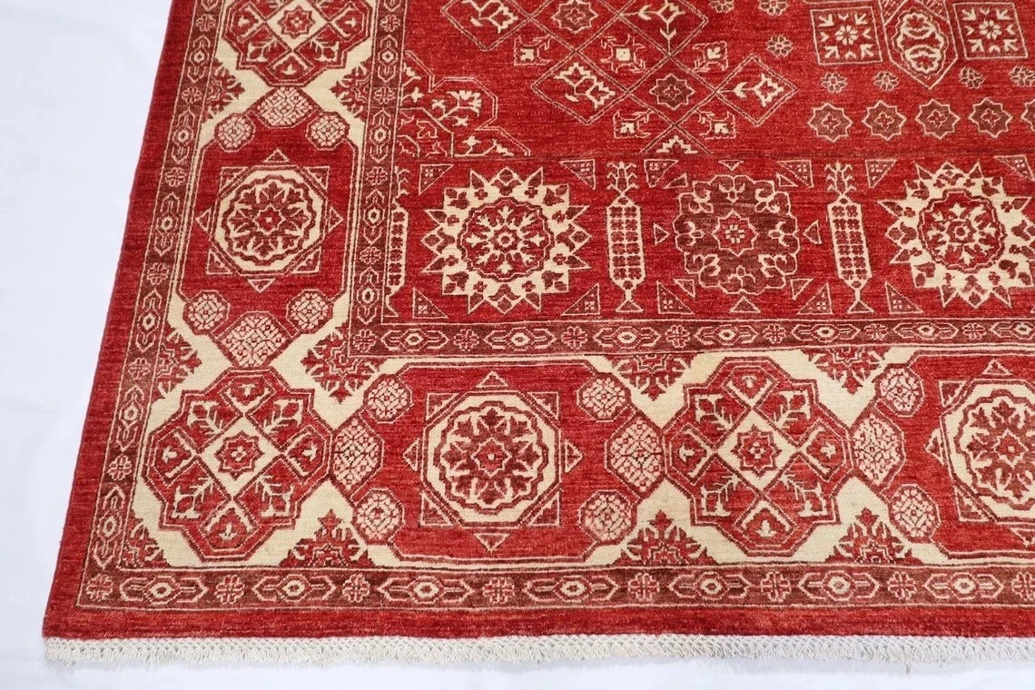 272 x 370 cm | Heriz Afghan Tribal Hand Knotted Carpet
