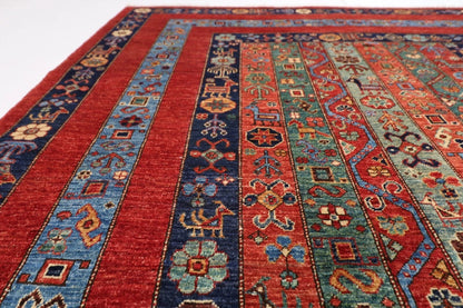 245 x 288 cm | Shawl Afghan Tribal Hand Knotted Carpet