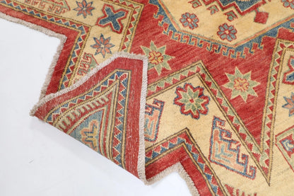 207 x 202 cm | Kazak Afghan Tribal Hand Knotted Wool Carpet