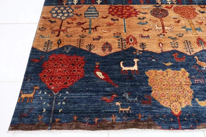 247 x 297 cm | Landscape Afghan Tribal Hand Knotted Carpet