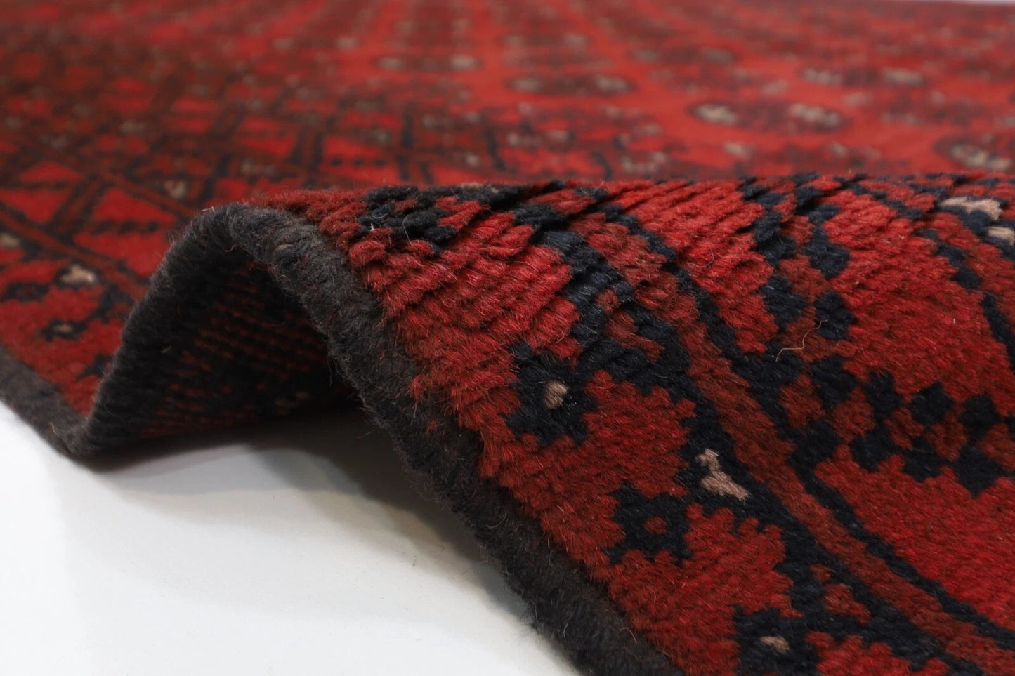 156 x 238 cm | Akja Bokhara Afghan Tribal Hand Knotted Veg Dye Wool Carpet
