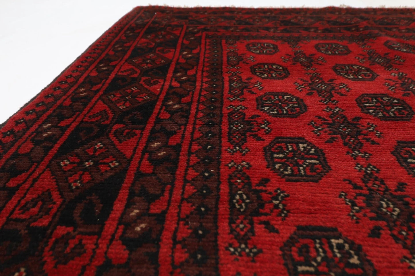 165 x 240 cm | Akja Bokhara Afghan Tribal Hand Knotted Veg Dye Wool Carpet