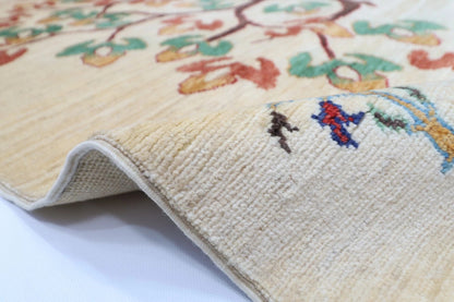 173 x 240 cm | Tree Afghan Tribal Hand Knotted Veg Dye Wool Carpet