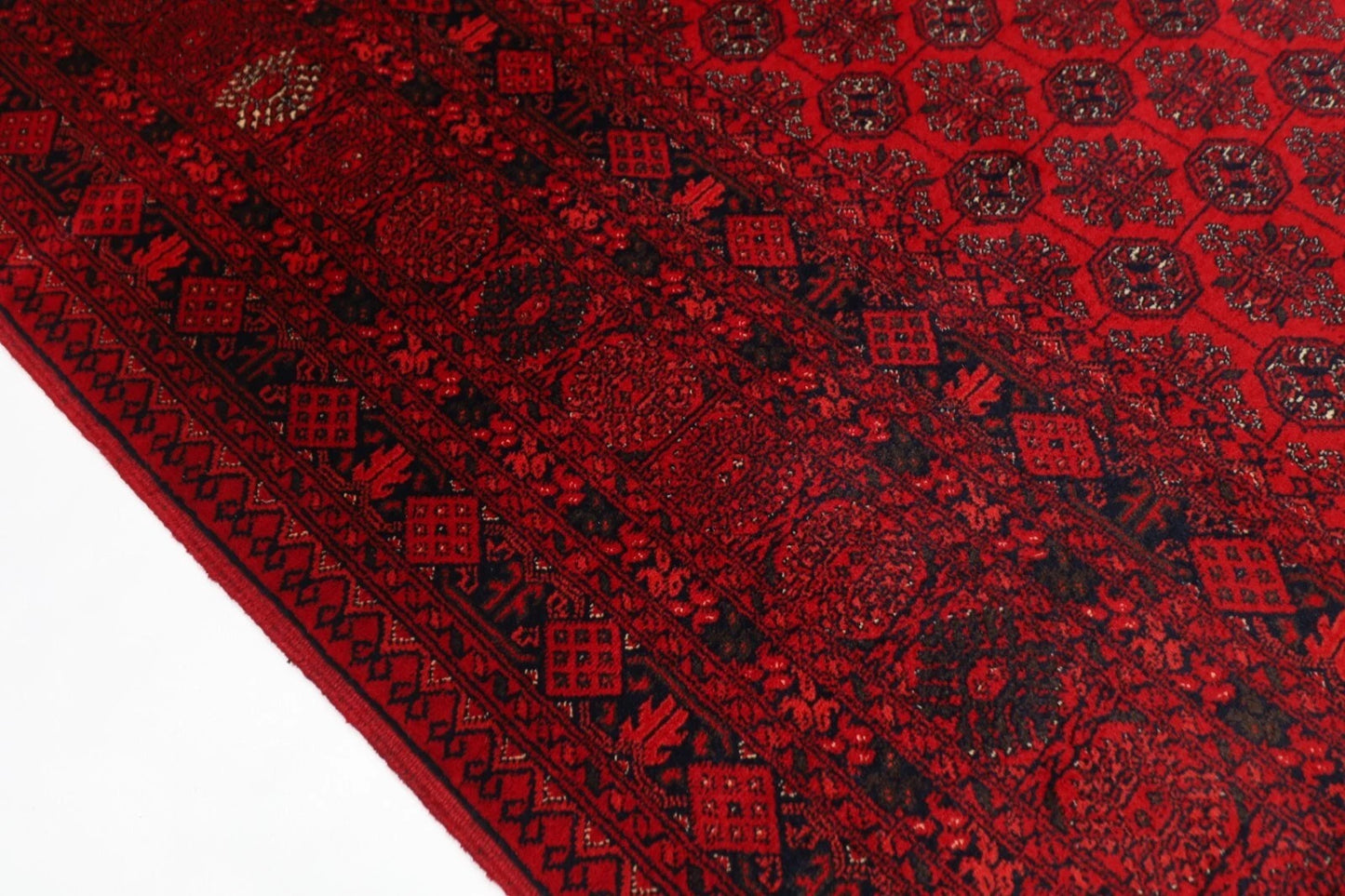 200 x 298 cm | Bokhara Afghan Tribal Hand Knotted Carpet