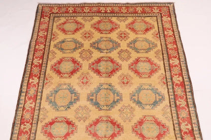155 x 295 cm | Over Size Kazak Afghan Tribal Hand Knotted Veg Dye Wool Carpet