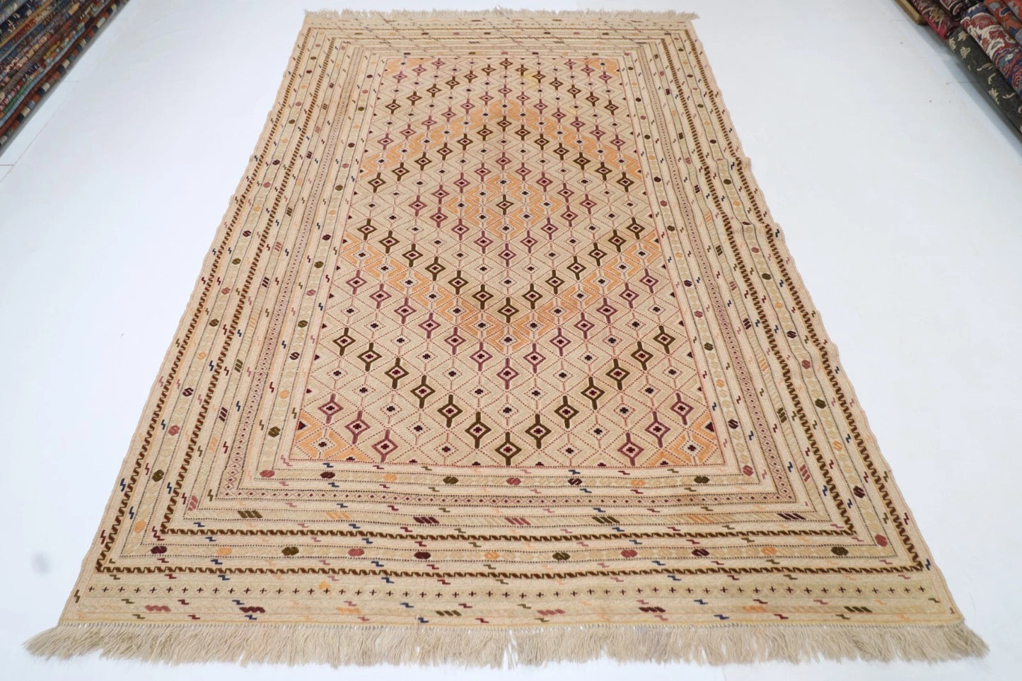 195 x 286 cm | Carpet Kilim Afghan Tribal Hand Knotted Carpet
