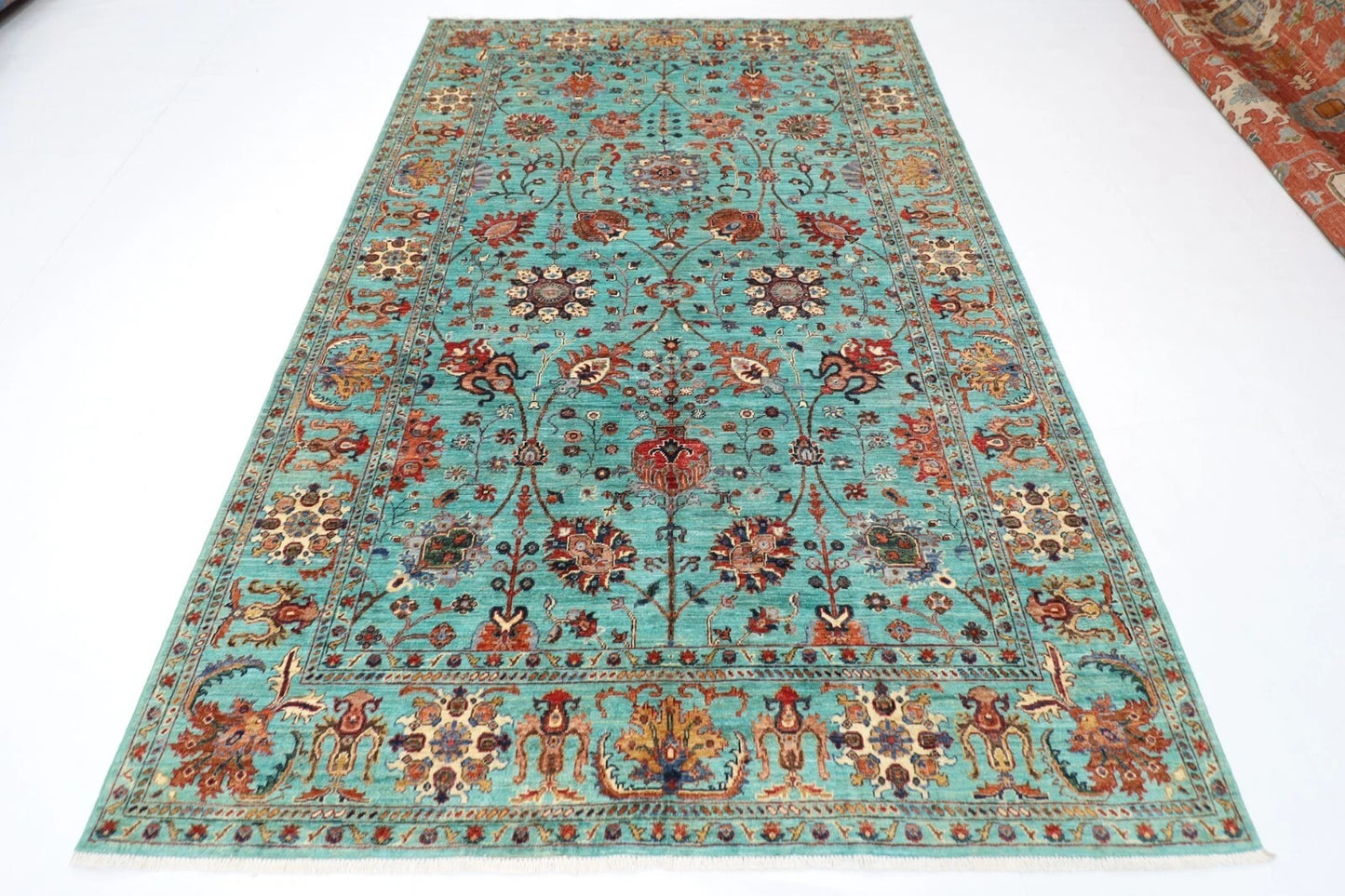 200 x 294 cm | Sultani Turquoise Afghan Tribal Hand Knotted Carpet