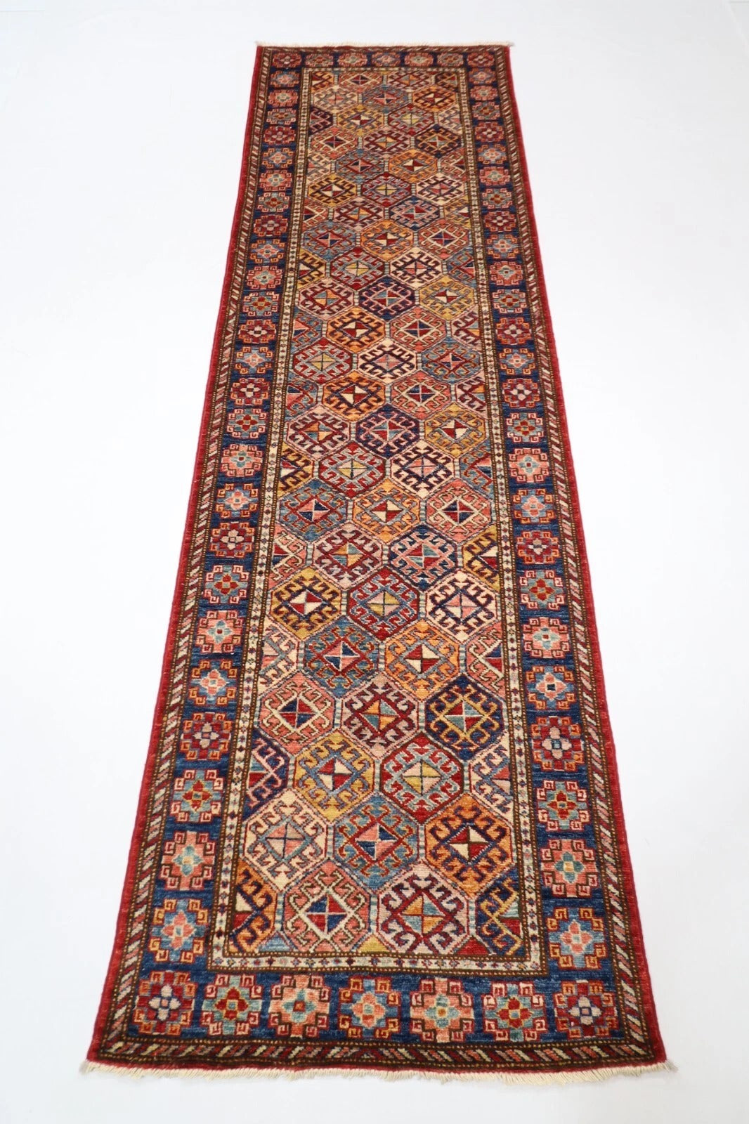 80 x 268 cm | Shawl Afghan Tribal Hand Knotted Wool Runner