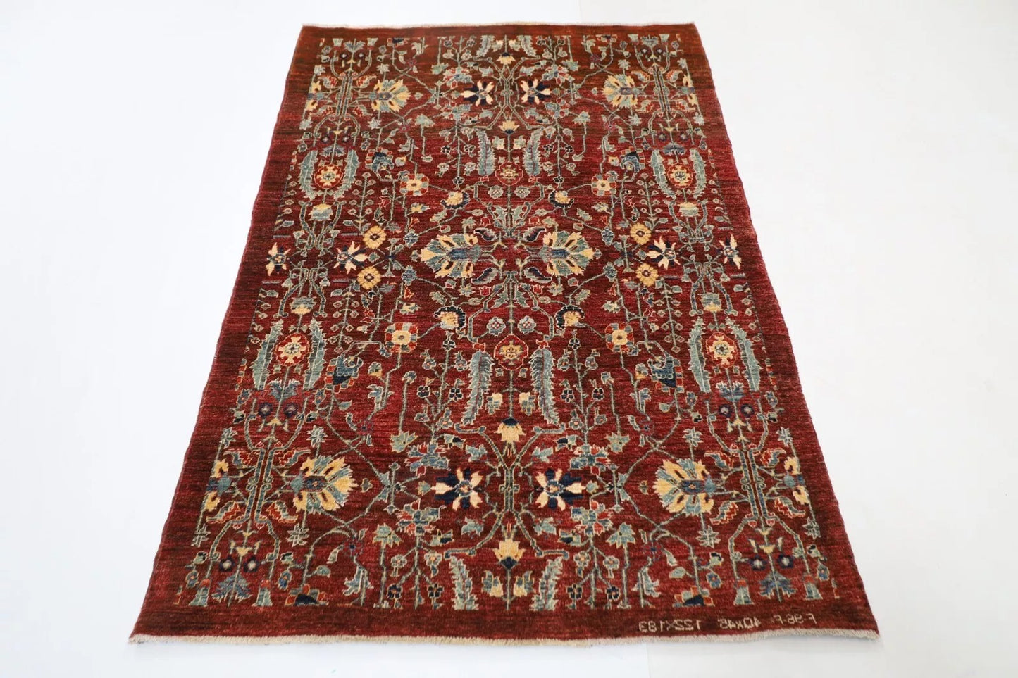 127 x 187 cm | Afghan Tribal Hand Knotted Veg Dye Wool carpet