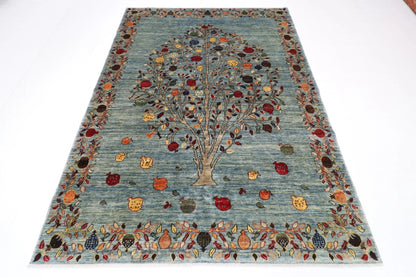 178 x 246 cm | Pomegranate Afghan Tribal Hand Knotted Veg Dye Wool Carpet