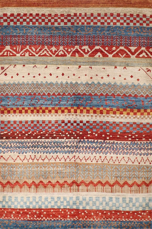 156 x 210 cm | Fine Afghan Tribal Hand Knotted Veg Dye Wool Carpet