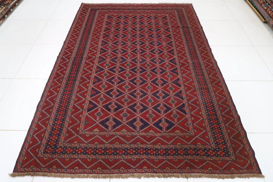 202 x 265 cm | Flat Weaved Carpet Kilim Afghan Tribal Hand Knotted Carpet