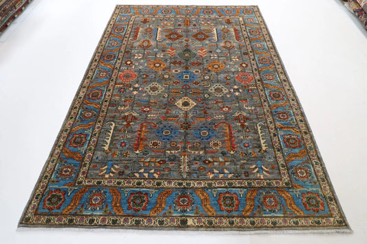 190 x 270 cm |  Bidjar Gray Afghan Tribal Hand Knotted Veg Dye Wool carpet