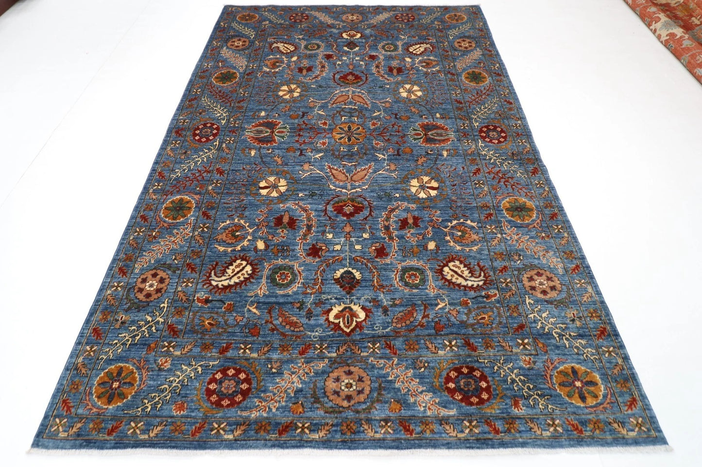 198 x 297 cm | Suzani Afghan Tribal Hand Knotted Carpet