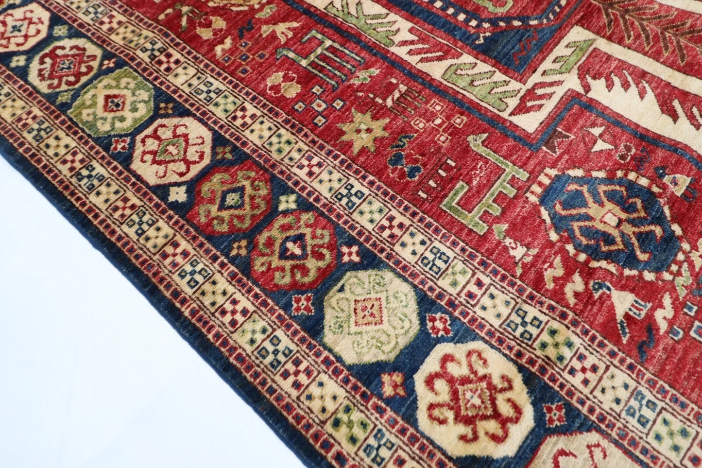 173 x 238 cm | Serapi Afghan Tribal Hand Knotted Veg Dye Wool Carpet
