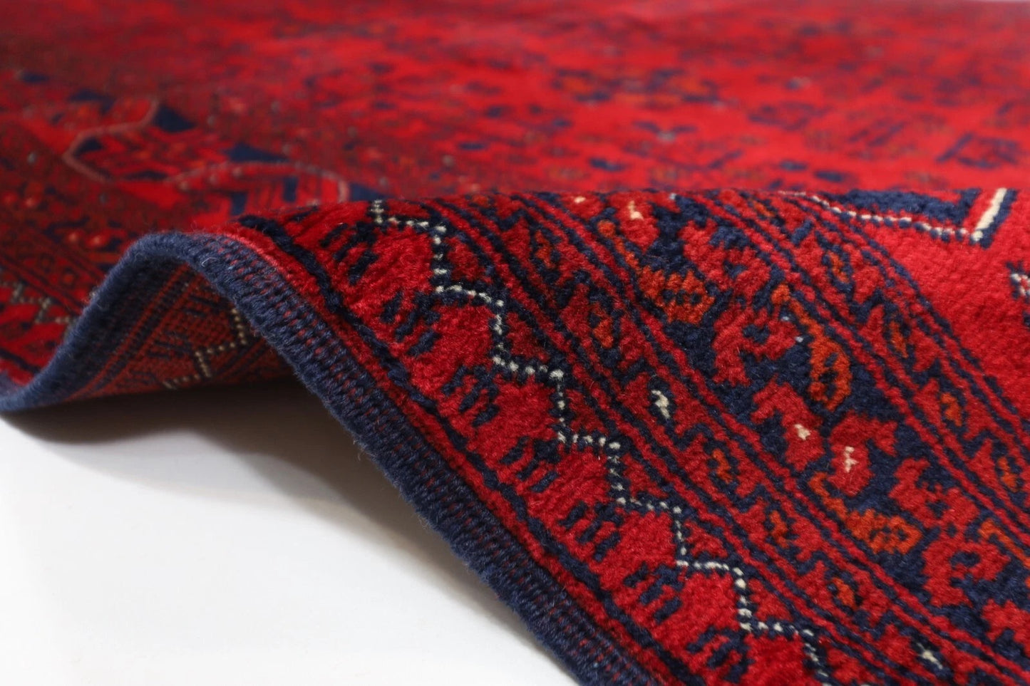 132 x 202 cm | Belgic Afghan Tribal Hand Knotted Veg Dye Wool carpet