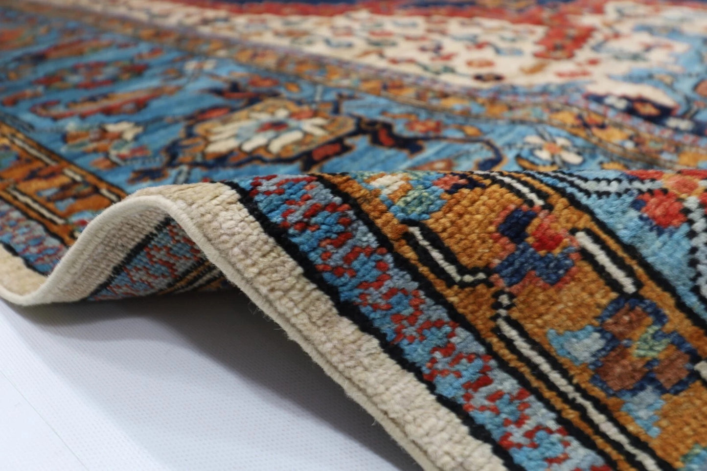 244 x 307 cm | Serapi Afghan Tribal Hand Knotted Carpet