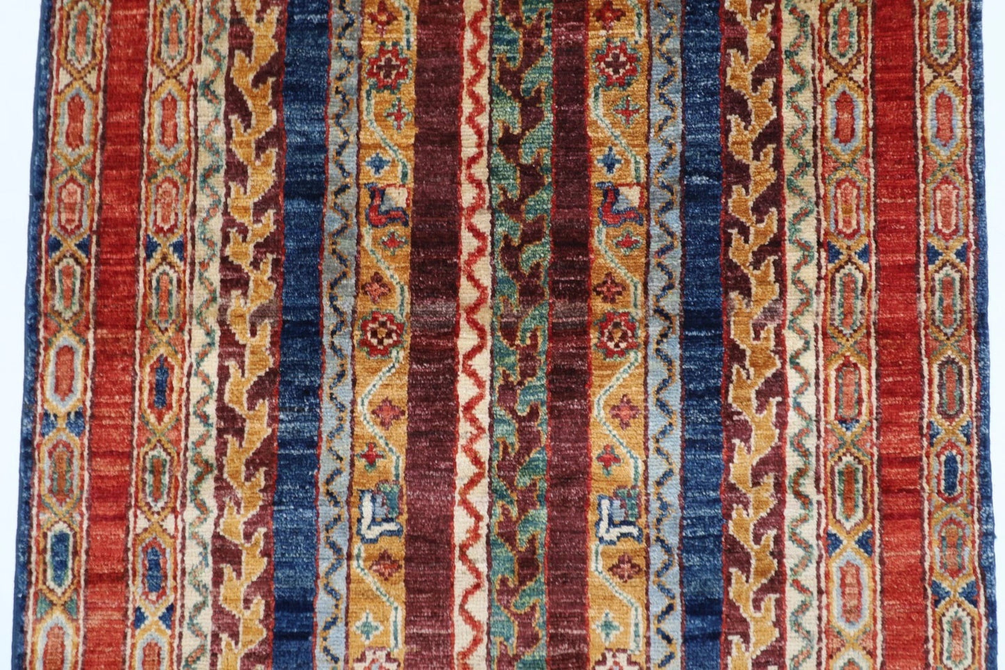 87 x 303 cm | Shawl Afghan Tribal Hand Knotted Wool Runner