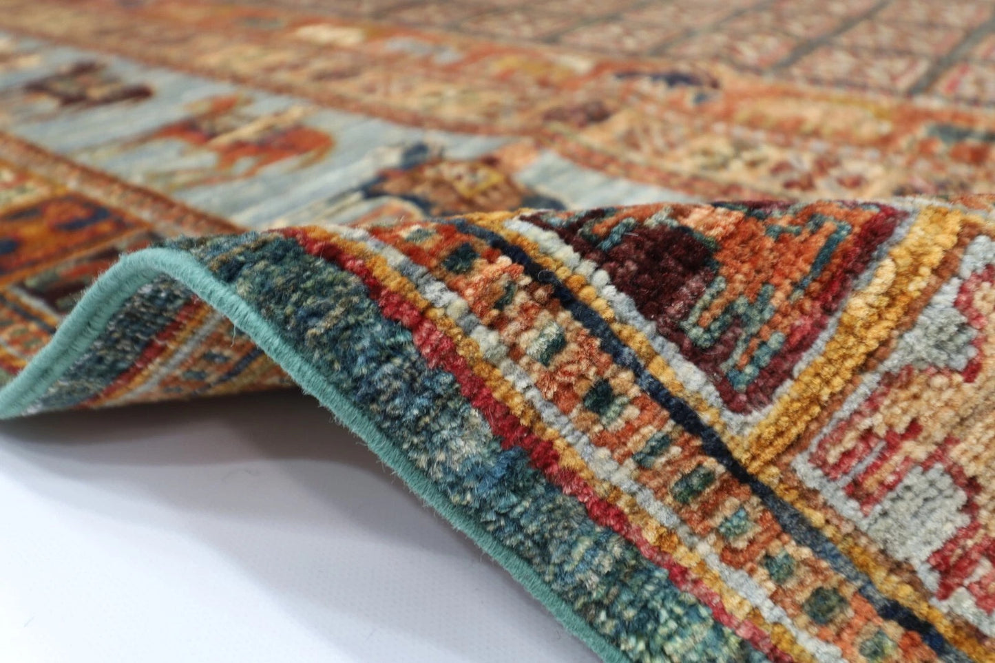171 x 231 cm | Pazyryk Afghan Tribal Hand Knotted Veg Dye Wool Carpet