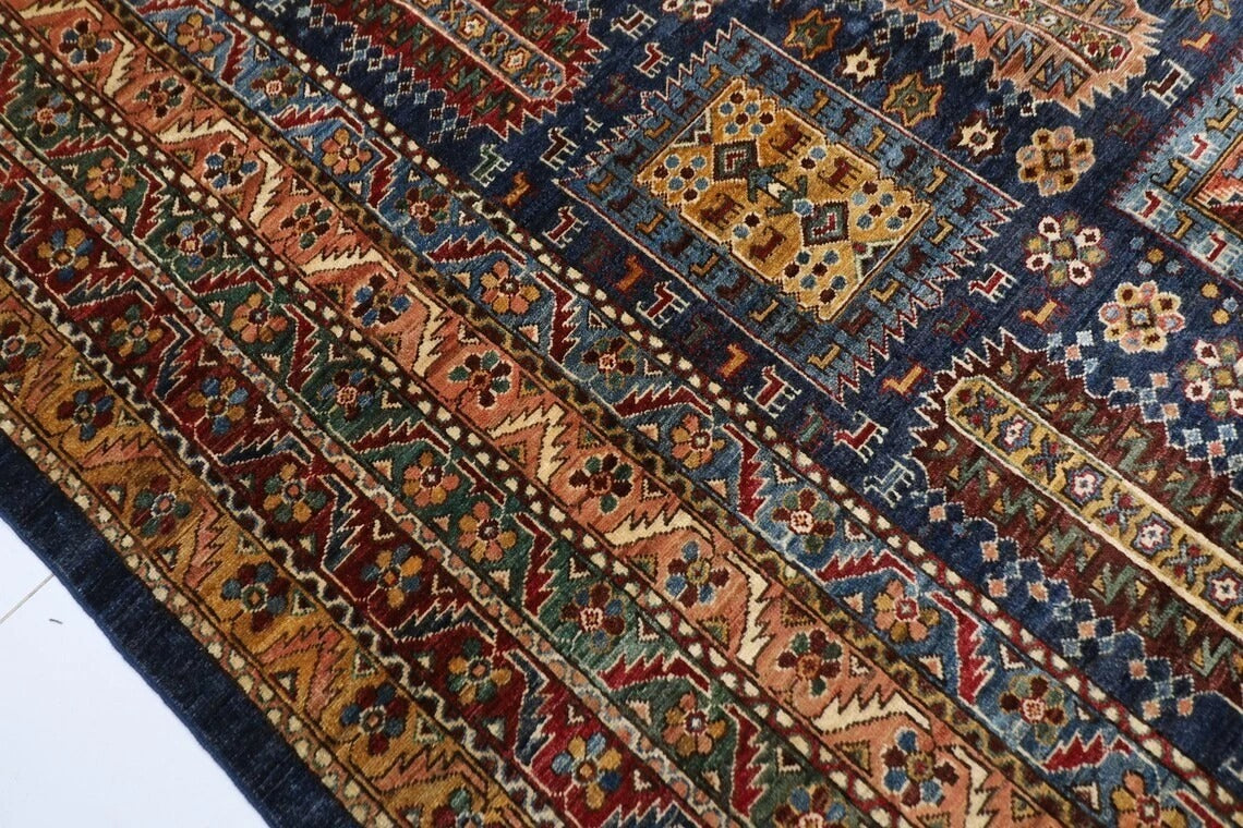 301 x 414 cm | Animal Pattern Afghan Tribal Hand Knotted Carpet