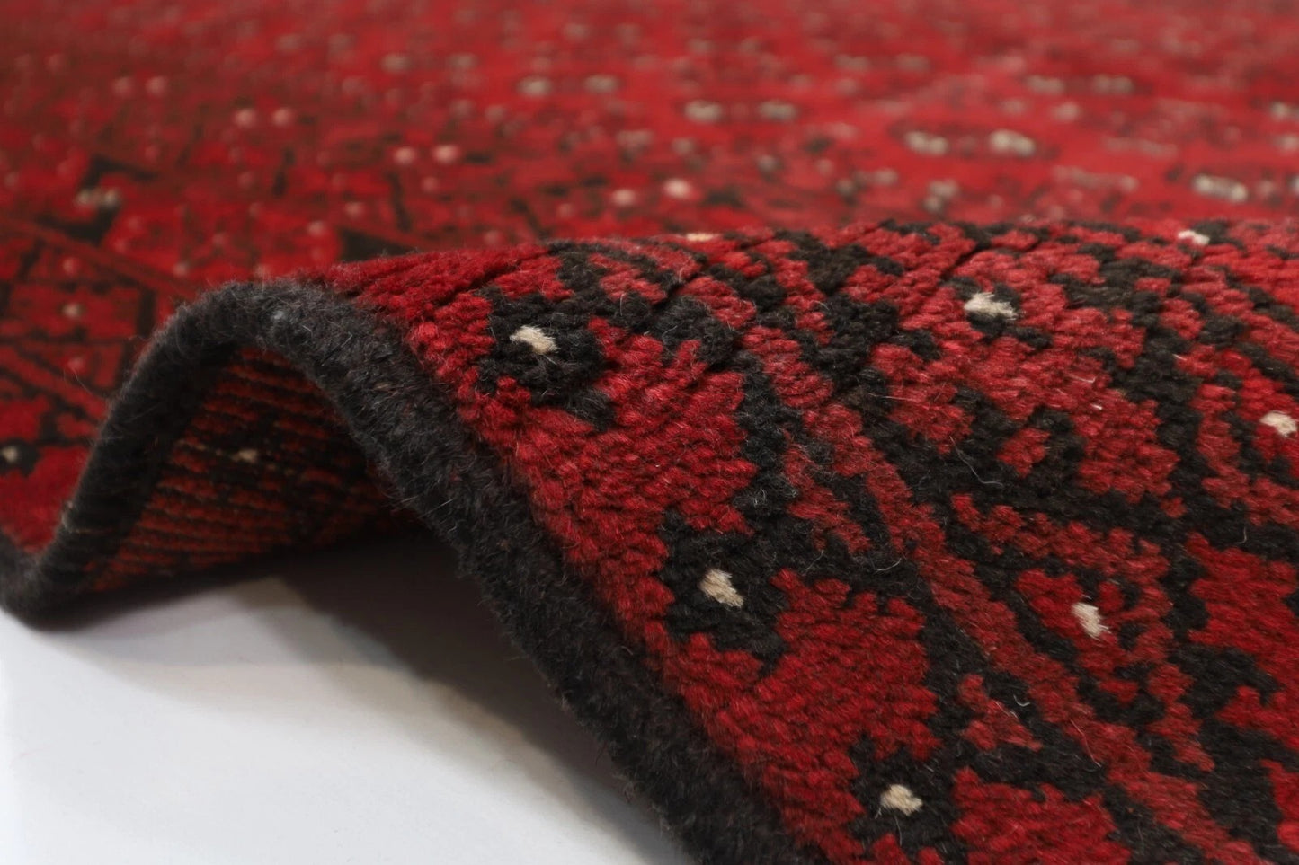 168 x 244 cm | Akja Bokhara Afghan Tribal Hand Knotted Veg Dye Wool Carpet
