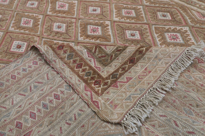 140 x 176 cm | Accent Afghan Tribal Hand Knotted Veg Dye Wool Carpet