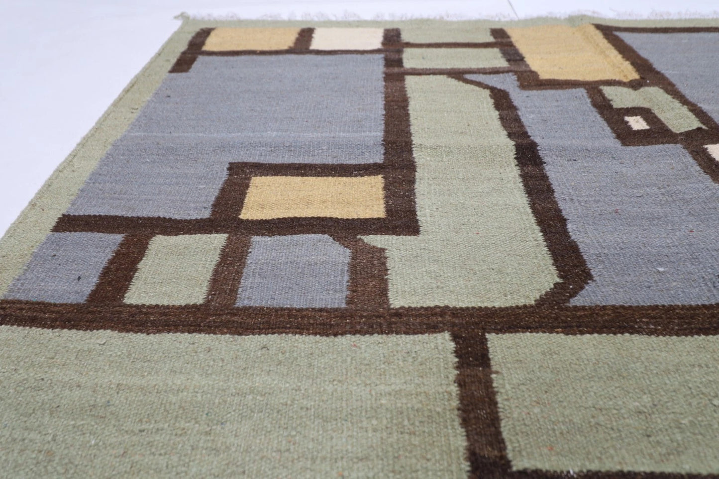 153 x 205 cm | Flat Weave Afghan Tribal Hand Knotted Veg Dye Wool Kilim