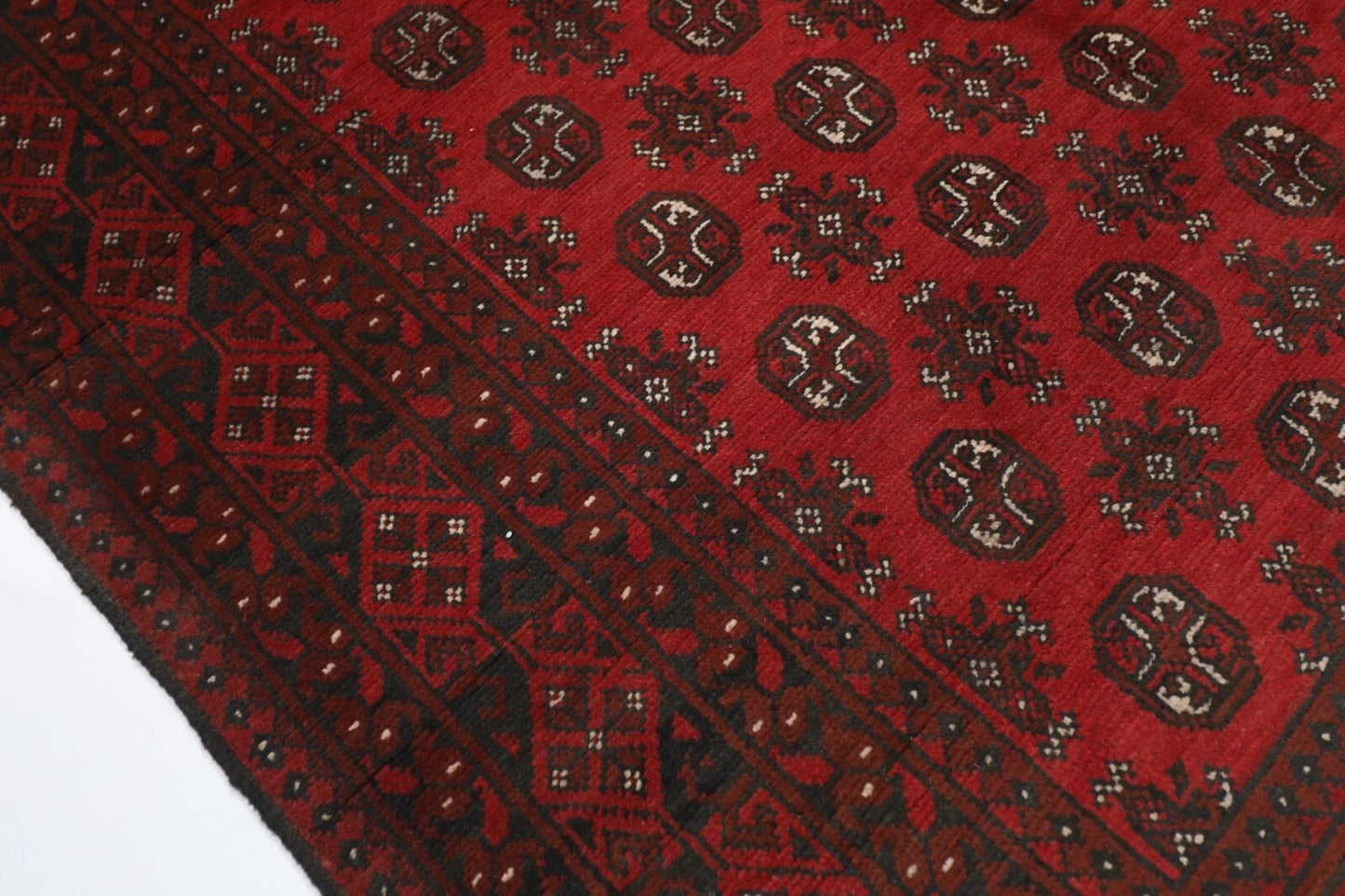 196 x 288 cm | Akja Bokhara Afghan Tribal Hand Knotted Carpet