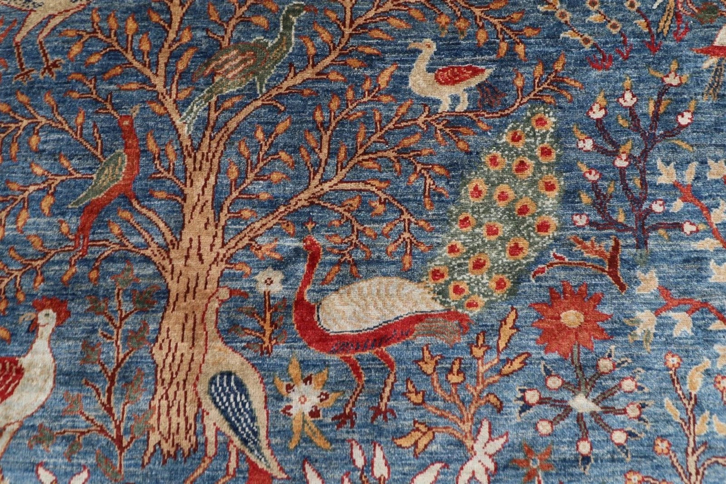 245 x 304 cm | Birds Afghan Tribal Hand Knotted Carpet