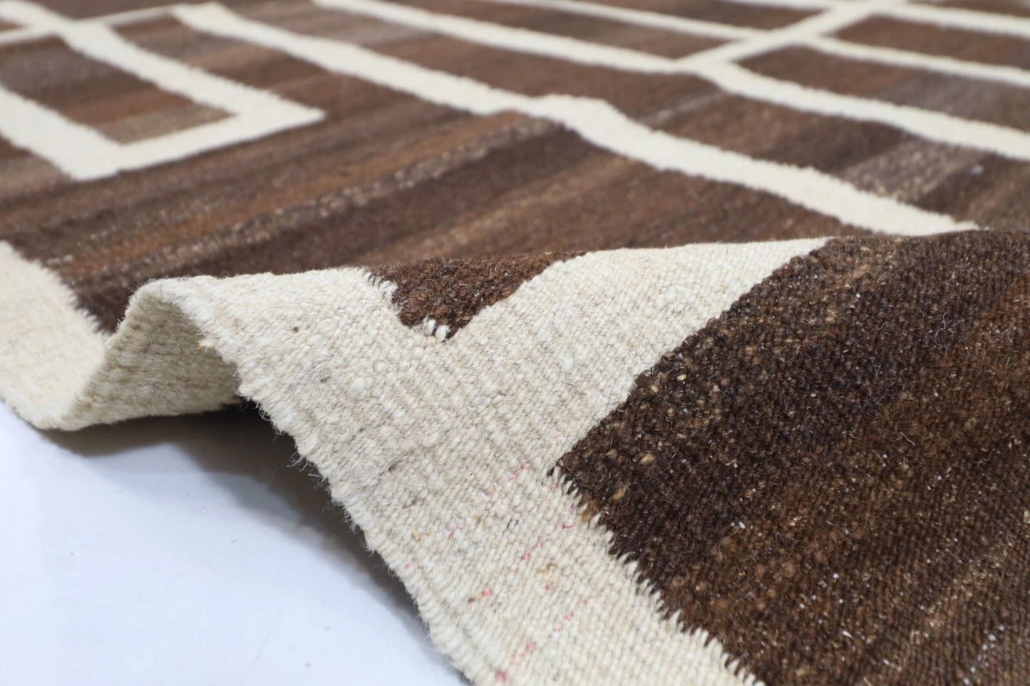 180 x251 cm | Flat Weaved Afghan Tribal Hand Knotted Veg Dye Wool Kilim