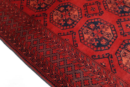 211 x 298 cm | Bokhara Afghan Tribal Hand Knotted Carpet
