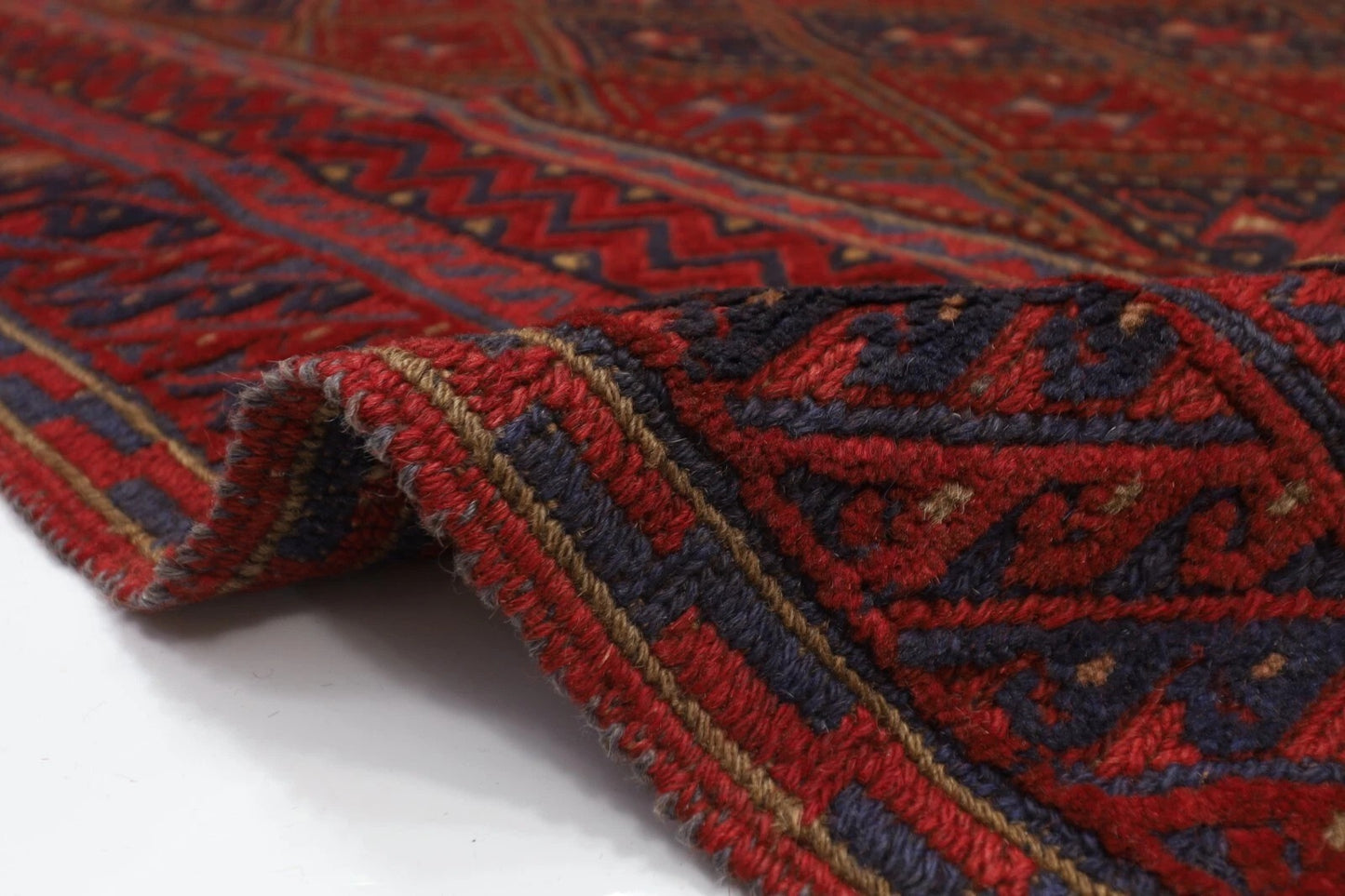 153 x 182 cm | Accent Afghan Tribal Hand Knotted Veg Dye Wool Carpet