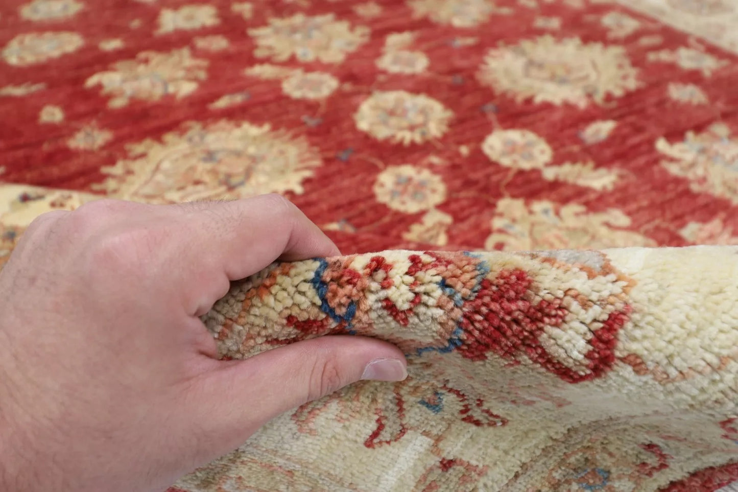 195 x 242 cm | Chobi Afghan Tribal Hand Knotted Veg Dye Wool Carpet