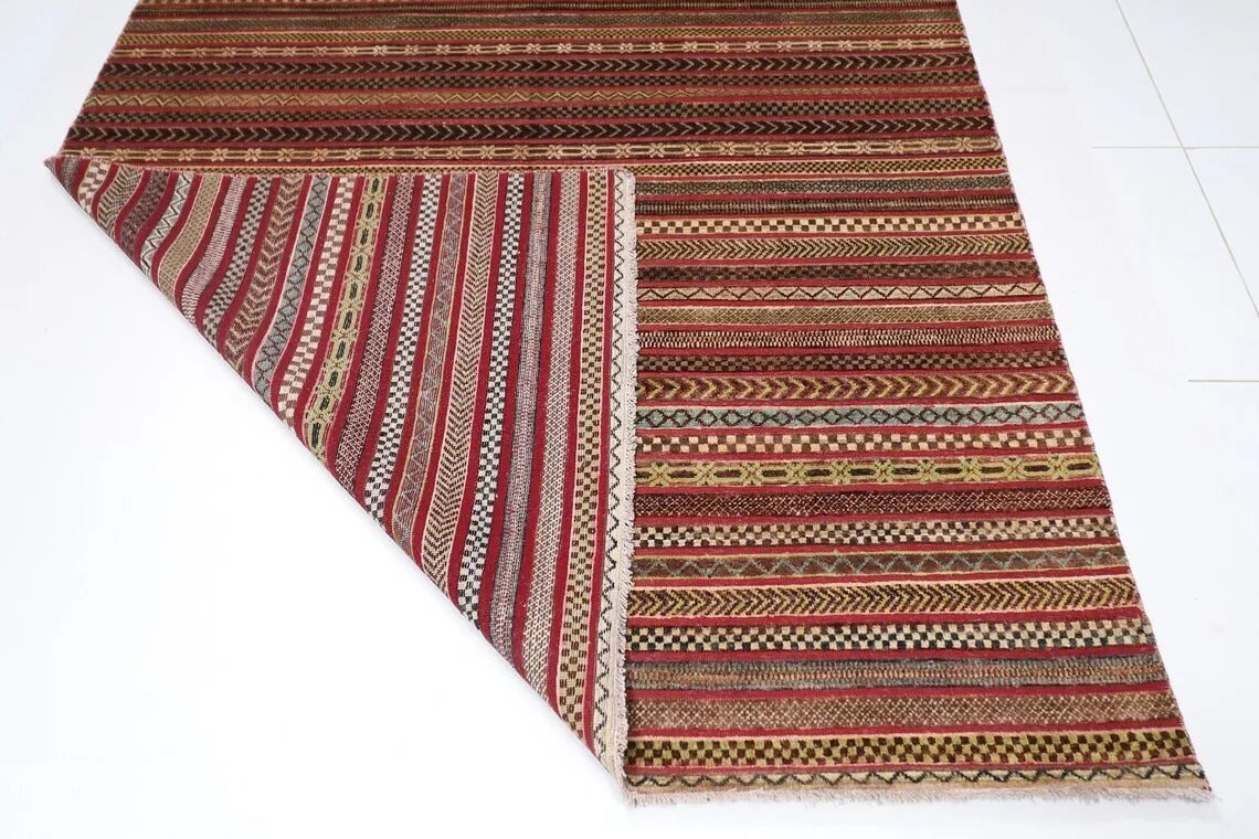 198 x 295 cm | Gabbeh Afghan Tribal Hand Knotted Carpet