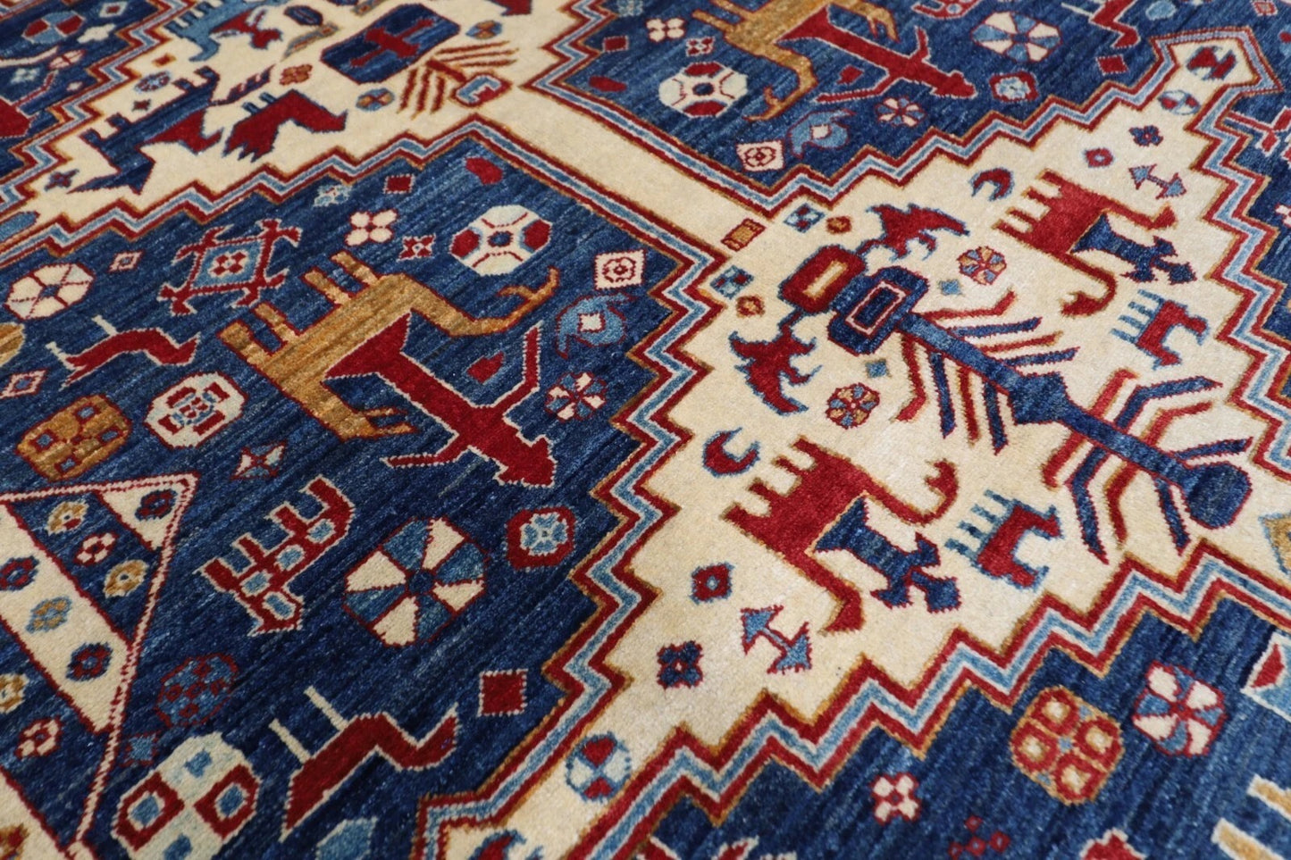 160 x 212 cm | Fine Afghan Tribal Hand Knotted Veg Dye Wool Carpet