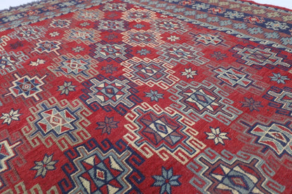 204 x 279 cm | Sumak Afghan Tribal Hand Knotted Kilim