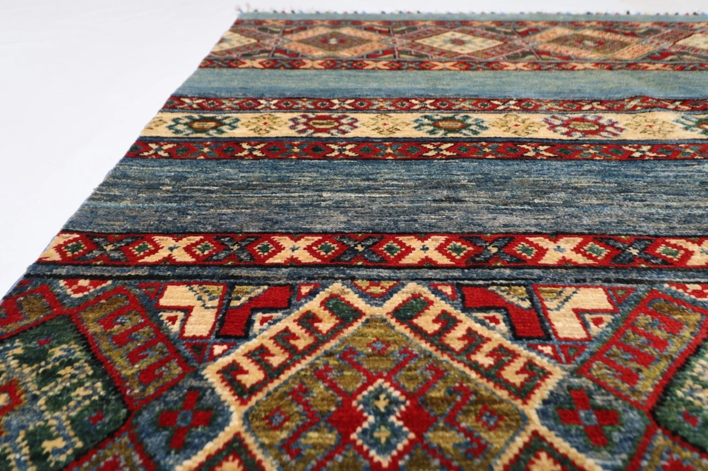 170 x 250 cm | Khorjun Afghan Tribal Hand Knotted Veg Dye Wool Carpet