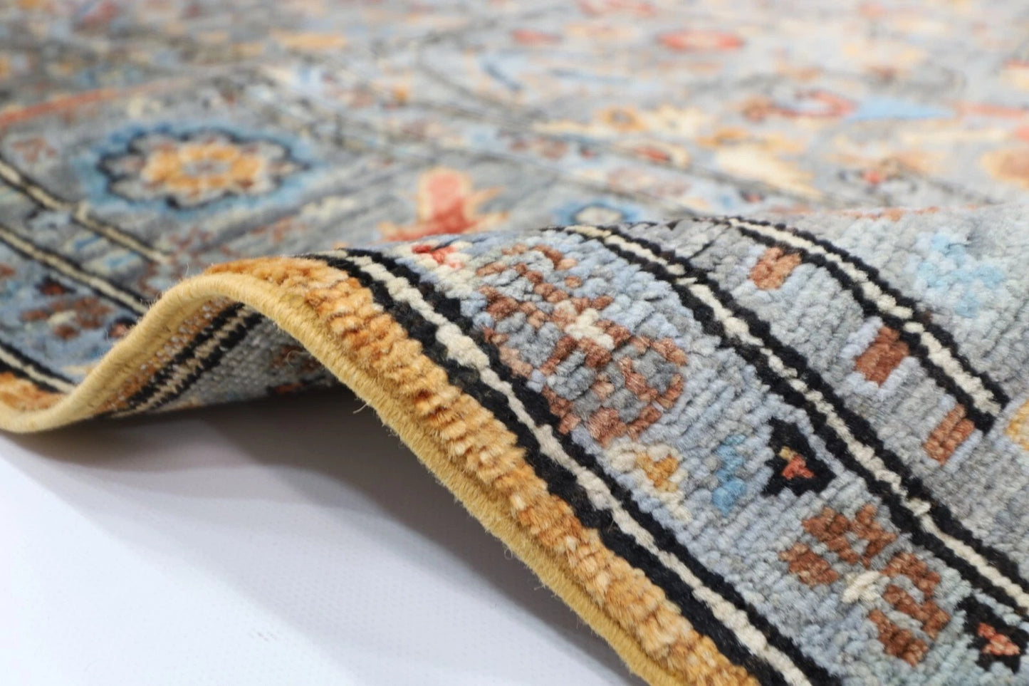 180 x 275 cm |  Aryana Gray Afghan Tribal Hand Knotted Veg Dye Wool carpet
