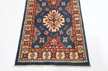 80 x 312 cm | Kazak Afghan Tribal Hand Knotted Wool Runner
