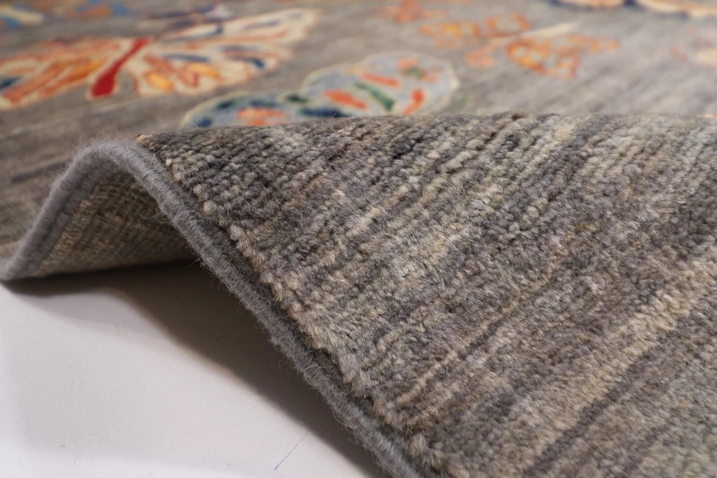 175 x 241 cm | Butterfly Afghan Tribal Hand Knotted Veg Dye Wool Carpet