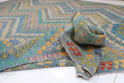 318 x 416 cm | Flat Weaved Afghan Tribal Hand Knotted Kilim