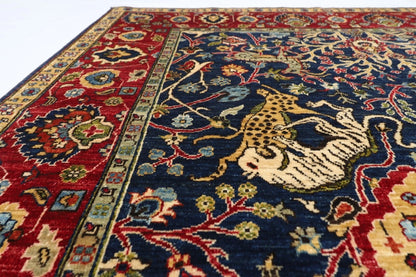 199 x 298 cm | Animal Afghan Tribal Hand Knotted Carpet