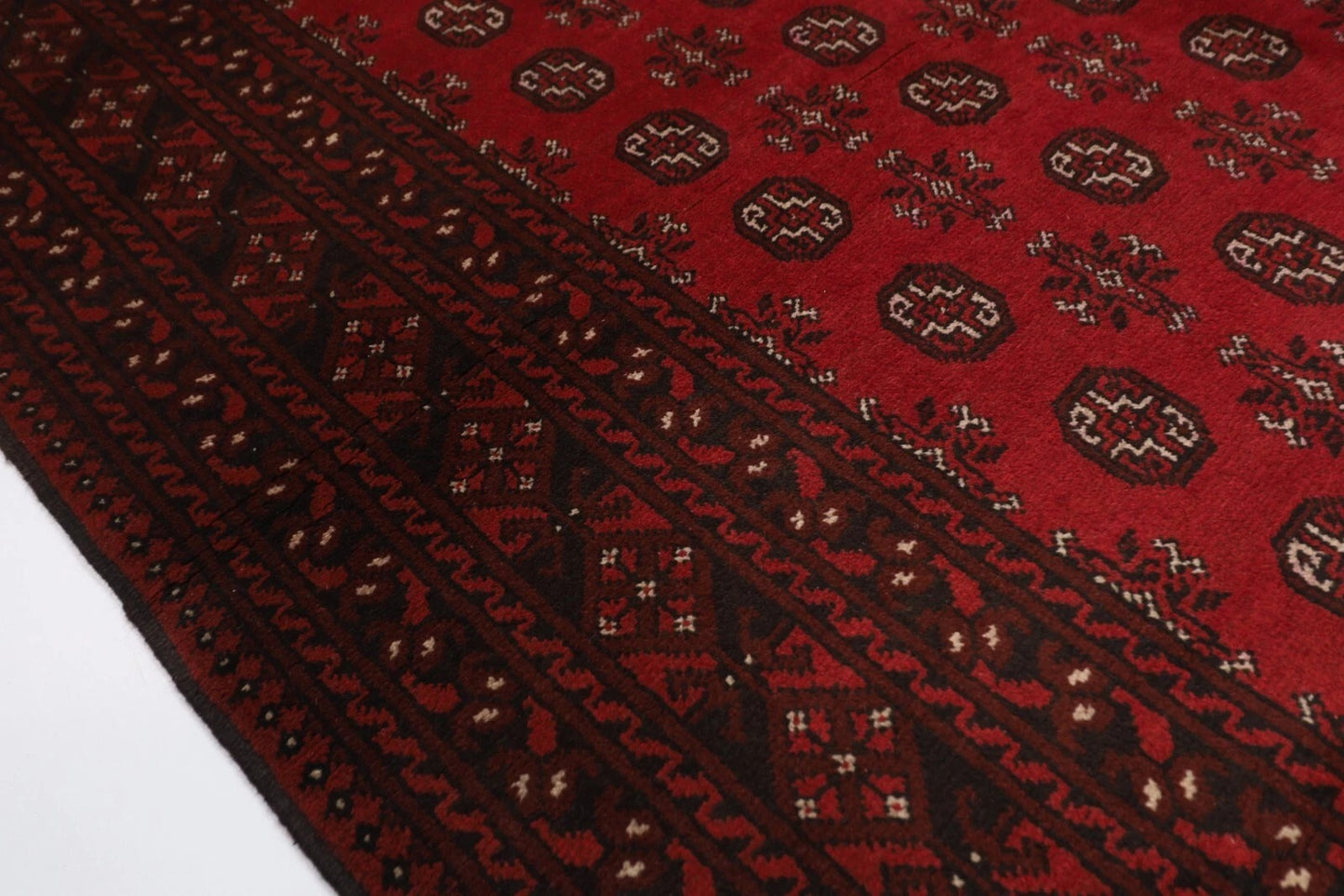 200 x 293 cm | Akja Bokhara Afghan Tribal Hand Knotted Carpet