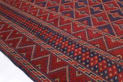 202 x 265 cm | Flat Weaved Carpet Kilim Afghan Tribal Hand Knotted Carpet