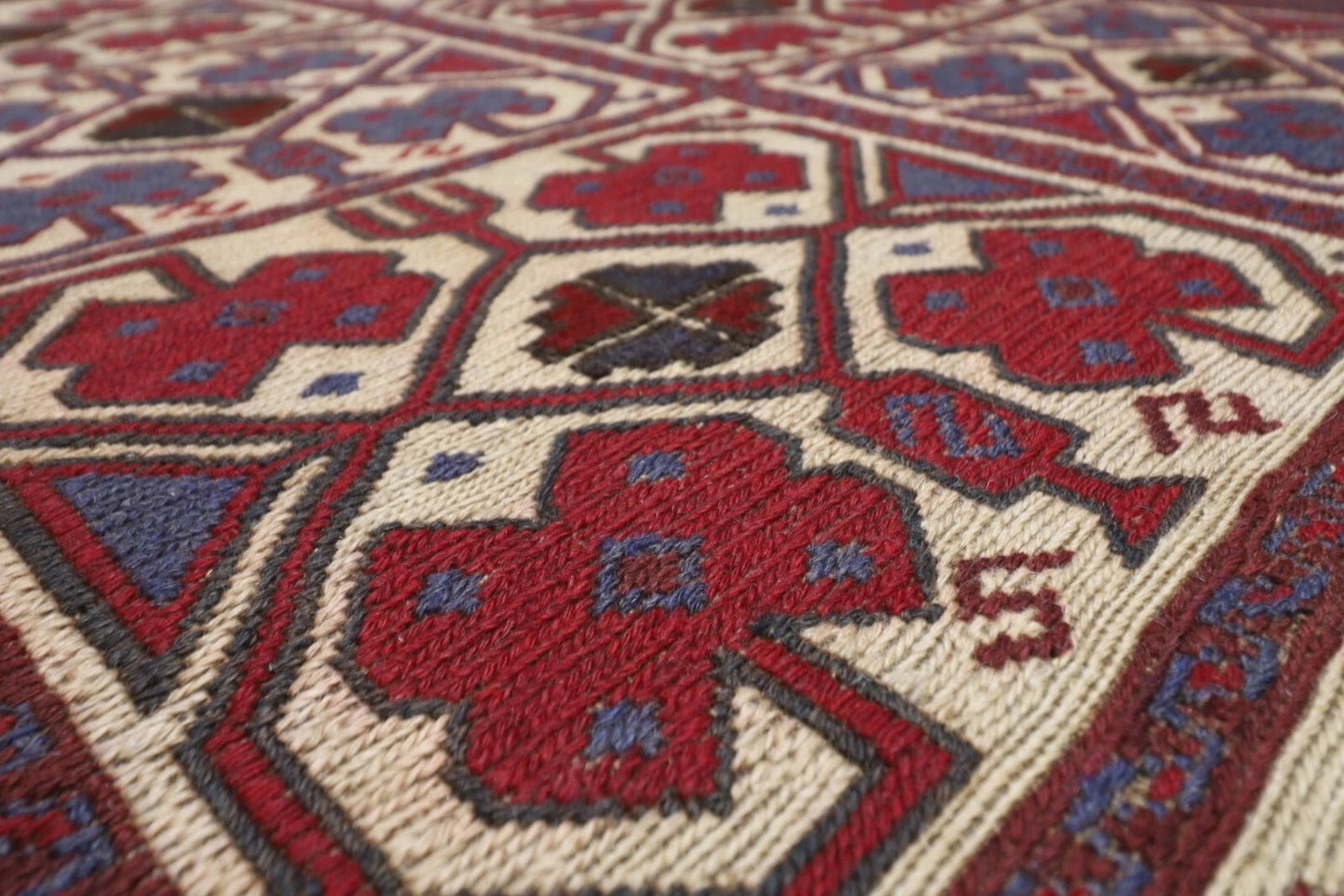 204 x 283 cm | Vintage Flat Weaved Kilim Afghan Tribal Hand Knotted Carpet