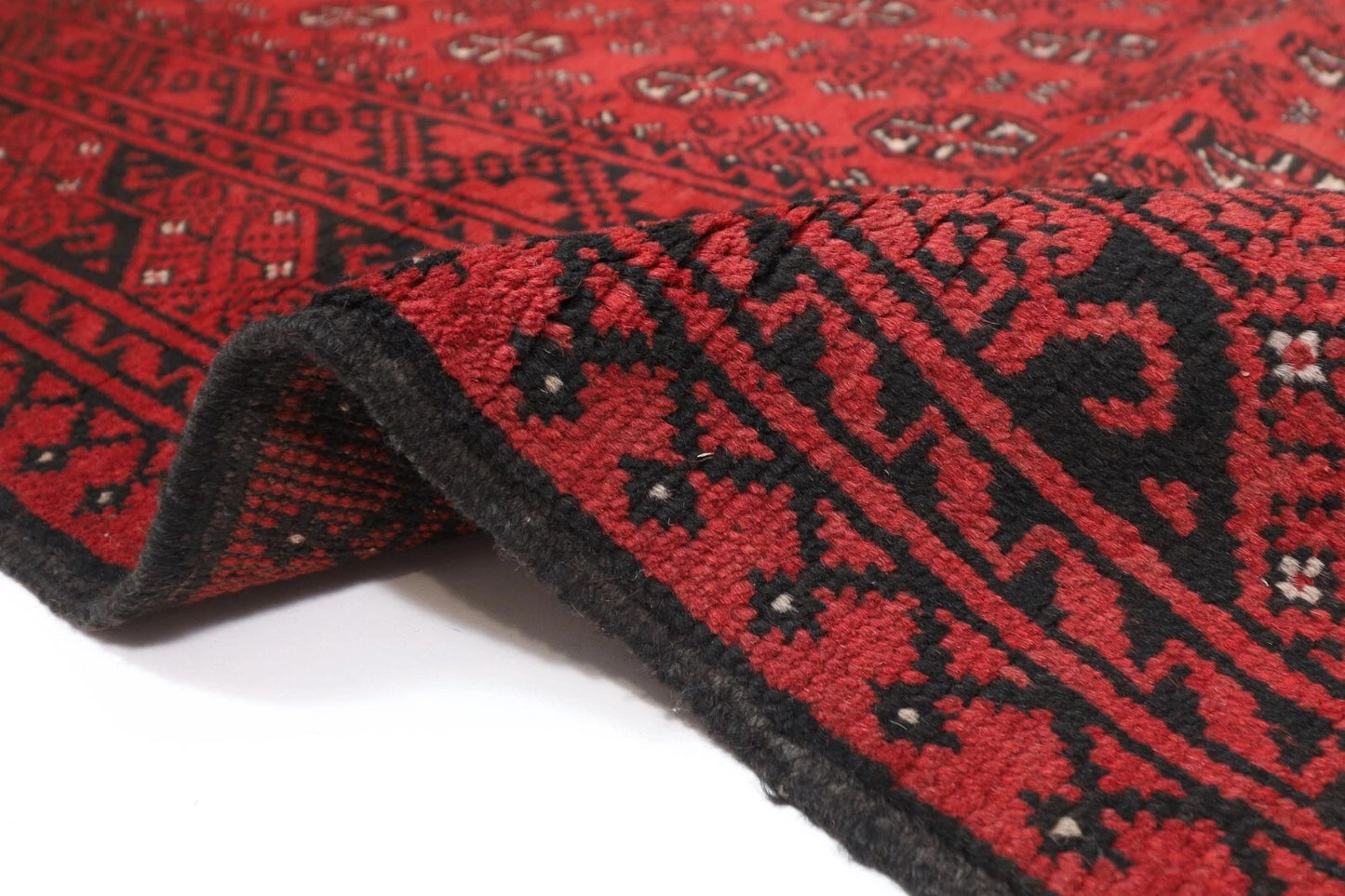 164 x 239 cm | Akja Bokhara Afghan Tribal Hand Knotted Veg Dye Wool Carpet
