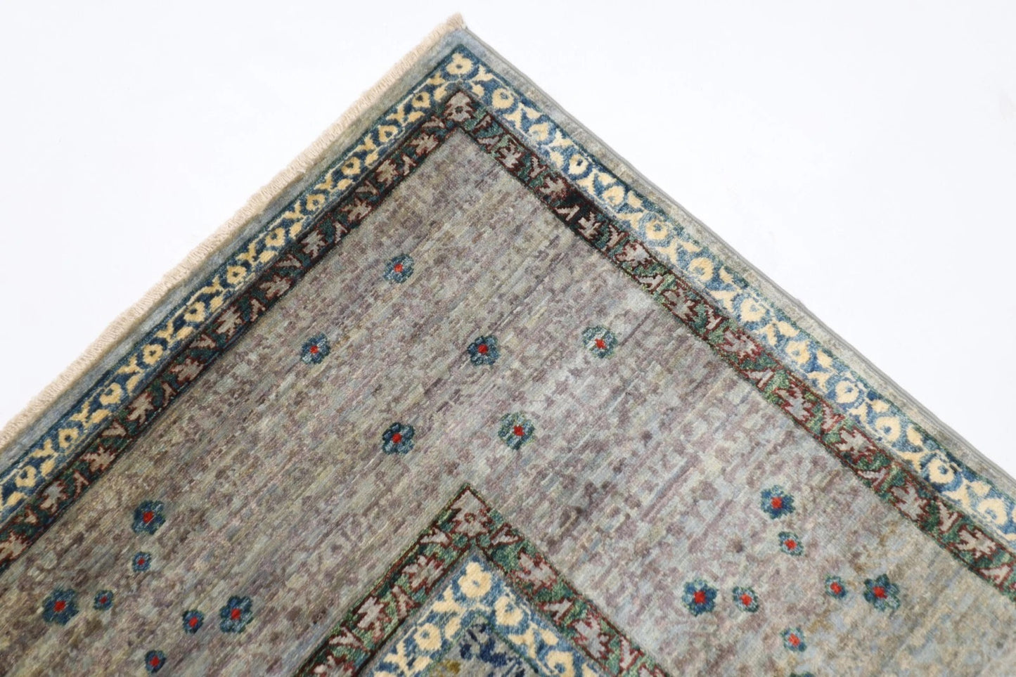 246 x 296 cm | Mamluk Afghan Tribal Hand Knotted Carpet