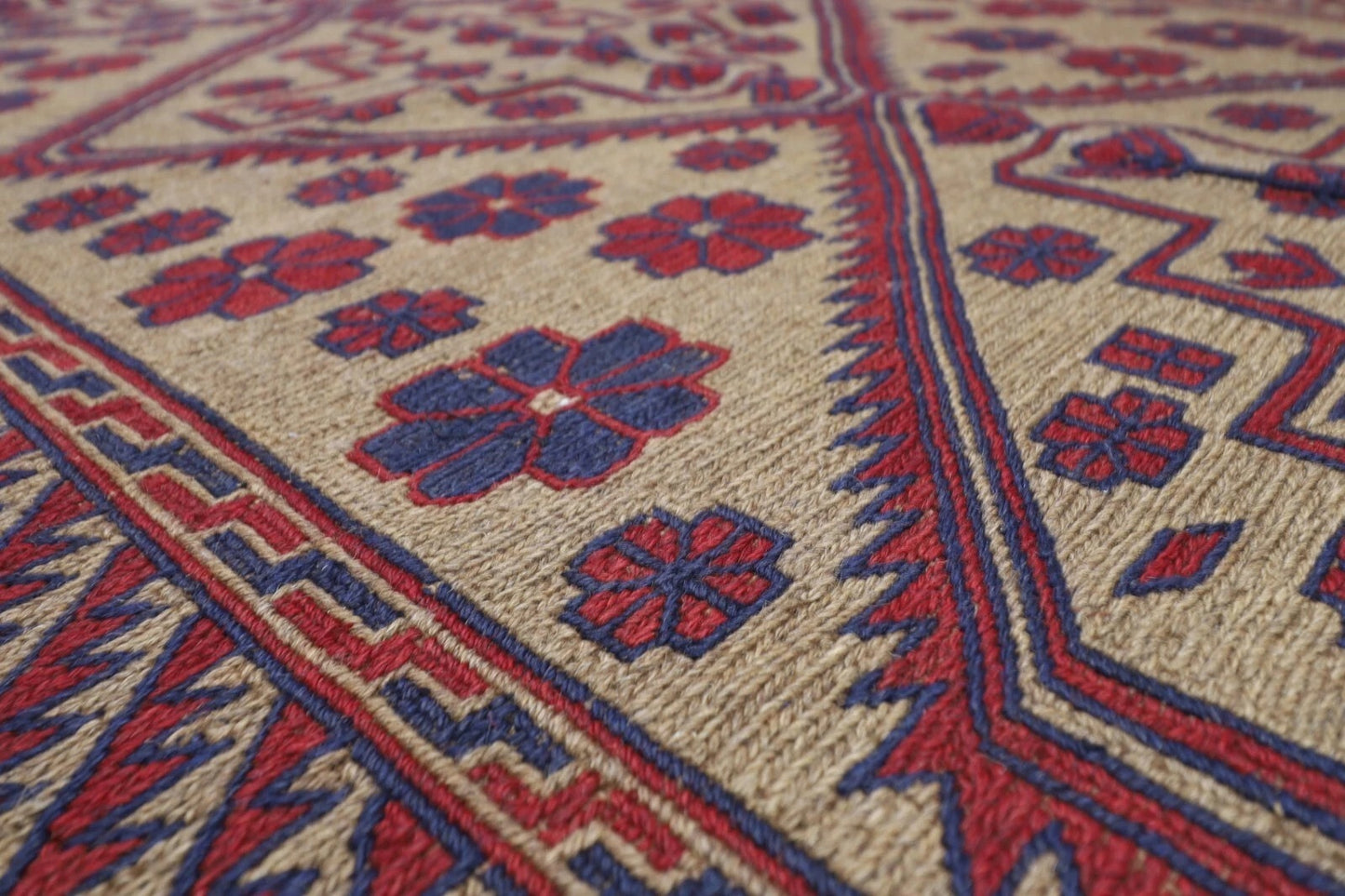 163 x 230 cm | Kilim Afghan Tribal Hand Knotted Veg Dye Wool Carpet