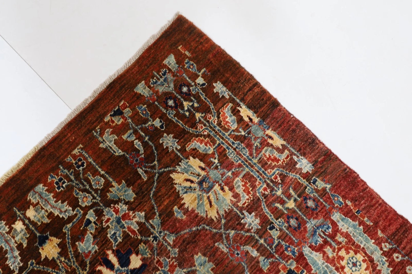127 x 187 cm | Afghan Tribal Hand Knotted Veg Dye Wool carpet