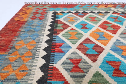 155 x 202 cm | Kilim Afghan Tribal Hand Knotted Veg Dye Wool carpet